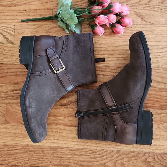 Cole Haan Waterproof Brown Suede Leather Boots / Booties Size 7 - Picture 2 of 9